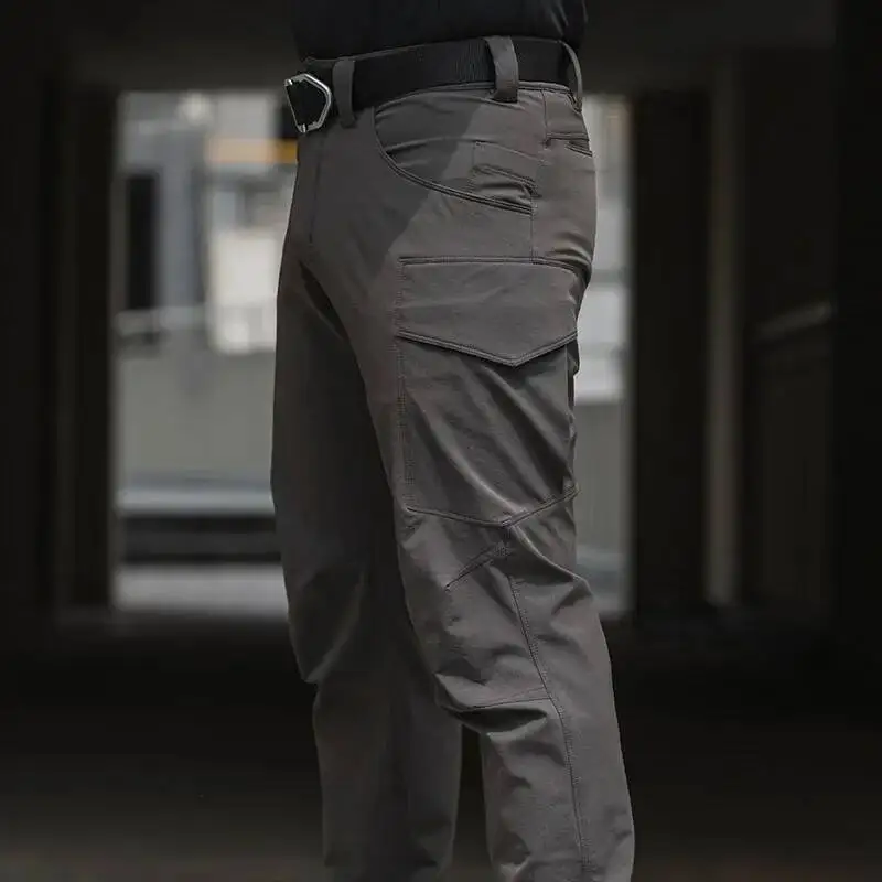 

Весенне-осенние уличные тактические легкие и тонкие мягкие брюки с защитой от брызг, большие эластичные брюки для альпинизма с завязками