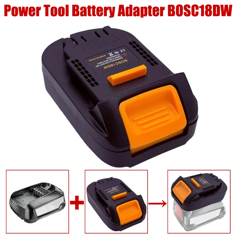 

Power Tool Battery Adapter BOSC18DW for Bosch 18V PBA Lithium Battery Convert To for DW 18V 20V MAX Lithium Cordless Power Tool