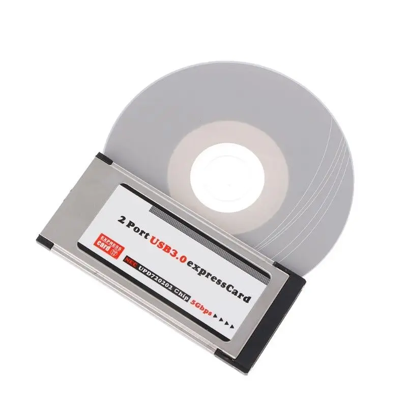 PCI-E PCI อะแดปเตอร์แปลงการ์ด Expresscard 2พอร์ต34มม. เป็น USB 3.0