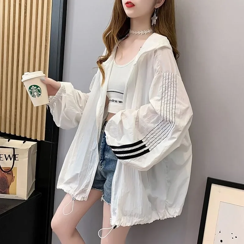 Light Casual Sun Protection Clothes Women Summer Thin Anti-ultraviolet Breathable Ultra-thin Cardigan All Fashion  Clothing Coat