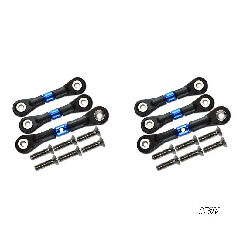 

6 шт., рулевая тяга, сервопривод для Tamiya TT-02 TT-02T TT02 TT02T 1/10, обновления радиоуправляемого автомобиля, детали, аксессуары, синий