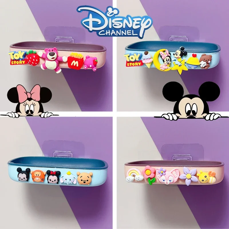 

Disney Mickey Minnie Mouse Bathroom Supplies Soap Box Tray Holder Case Soap Holder Cartoon Bathroom Container Organizers Kawaii