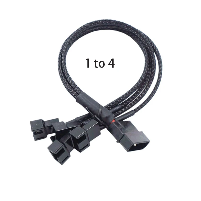 몰렉스 IDE 빅 4핀에서 4핀 3핀 팬 허브 1대1 2 3 4 5 팬 케이블 스플리터 컴퓨터 PC 메인보드 쿨링 팬 전원 공급 도크