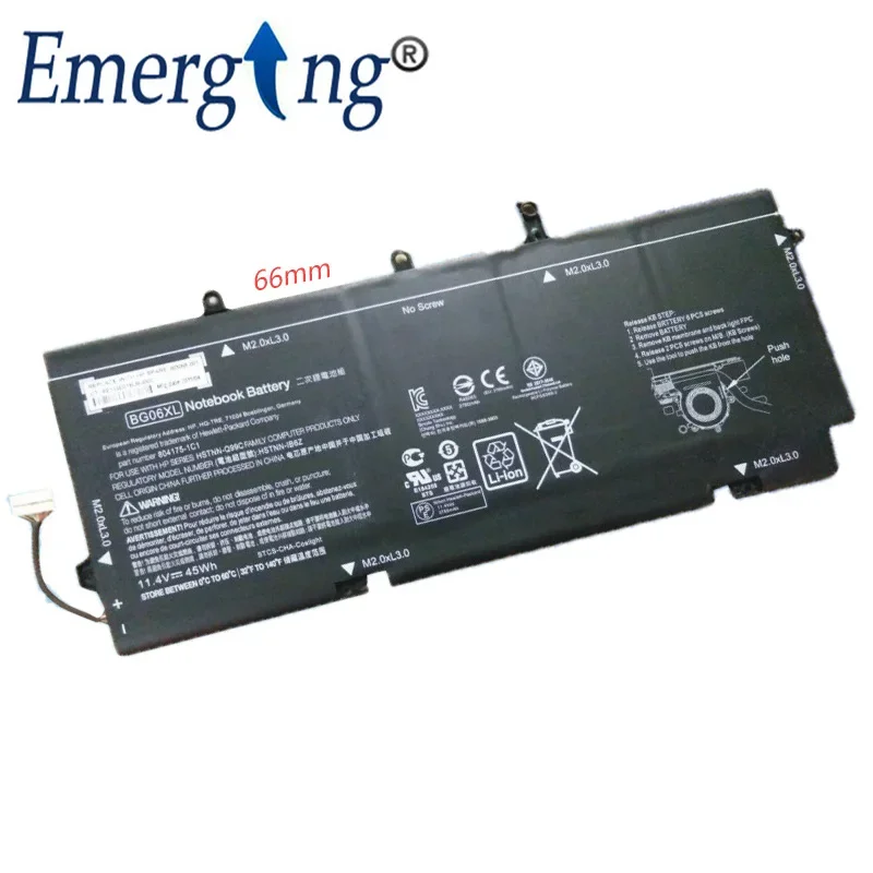 Imagem -03 - Bateria Original do Portátil para o Portátil hp 11.4v 45wh Bg06xl Folio1040 g3 Hstnn-ib6z Hstnn-q99c 8041751c1 804175-181 Novo