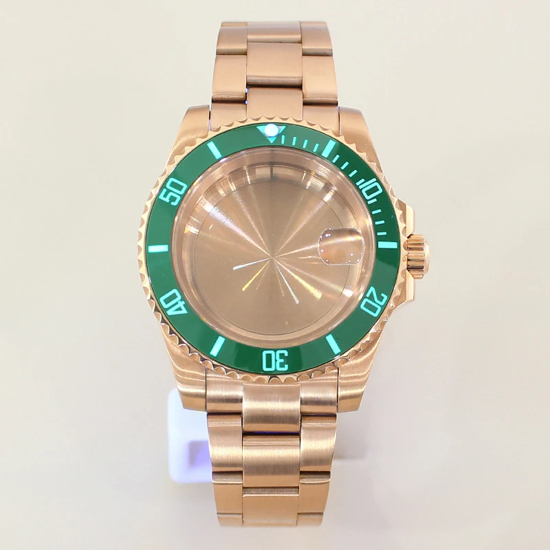 40mm 시계 케이스 사파이어 유리 NH35 NH36 NH34 8215 2824 무브먼트 시계 부품 28 5mm 다이얼 굴 스타일 팔찌 서브