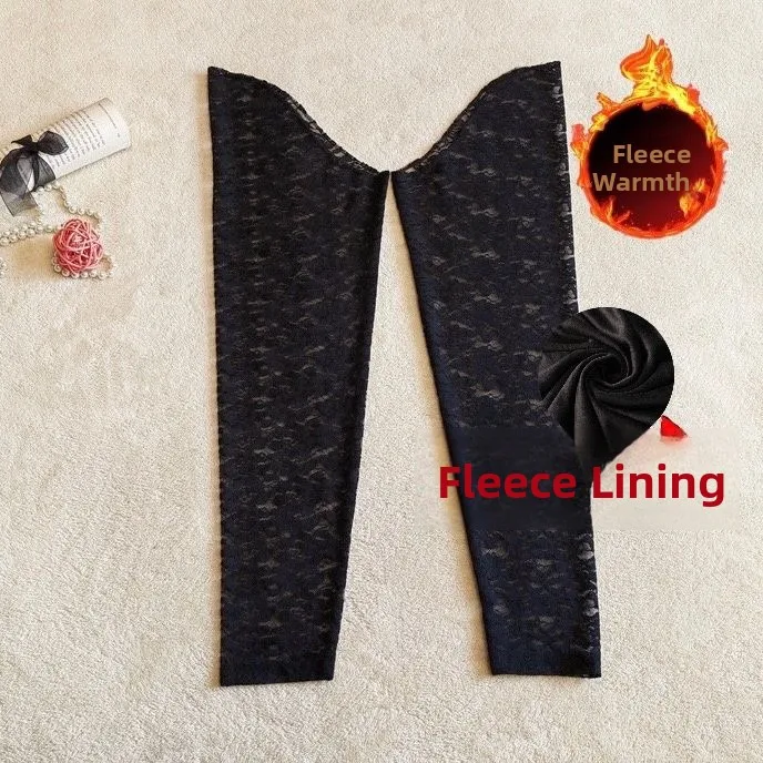 handmade-lace-decorative-half-finished-long-sleeve-fleece-lined-diy-simple-elegant-autumn-winter-fashion-sleeve-cover-up