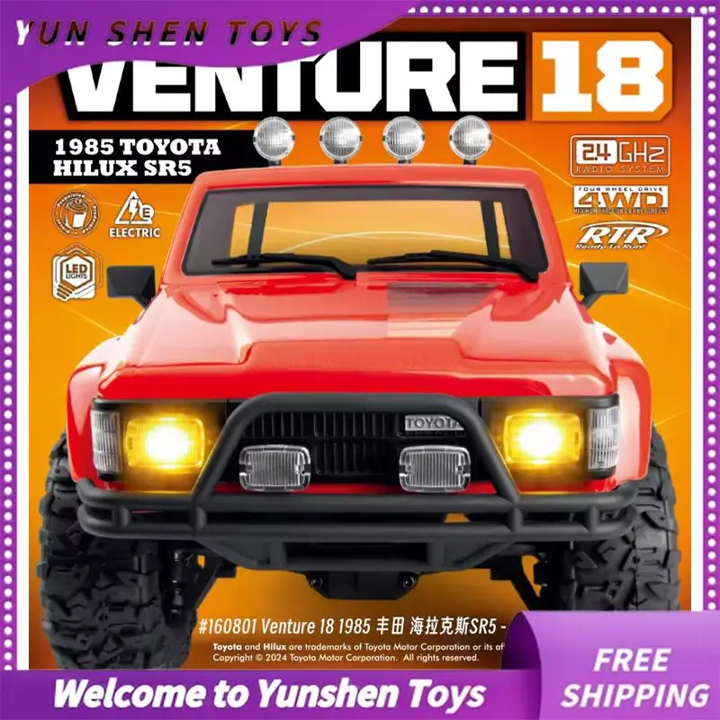 Hpi venture simulação 1/18 hilux tração nas quatro rodas dupla velocidade de controle remoto elétrico veículo de escalada off-road brinquedo infantil g