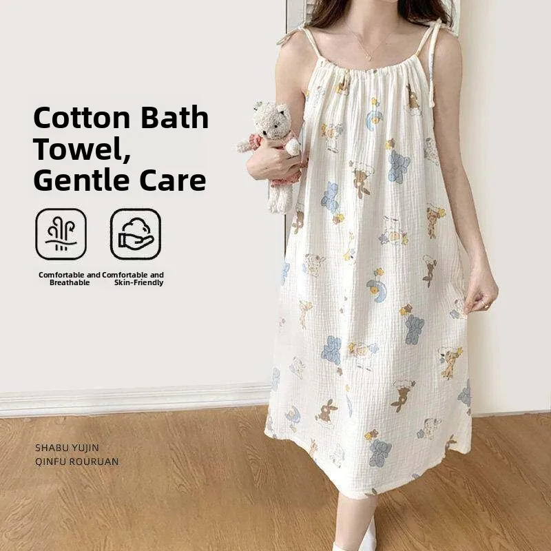 women's-bath-towel-dress-thin-absorbent-cotton-saree-strap-bath-robe-for-bathing-spring-season-new-arrival-home-use