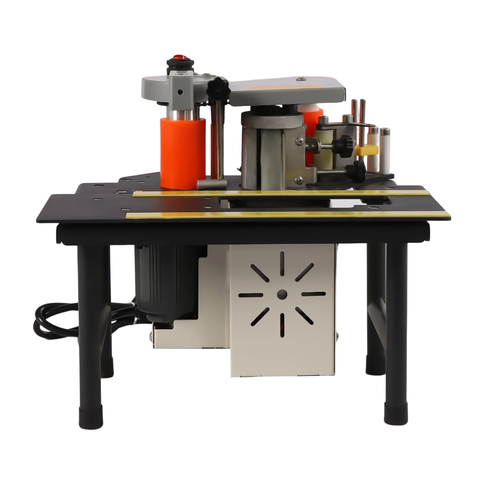 ماكينة ربط حواف النجارة المحمولة بقدرة 900 وات، غراء مزدوج الجانب، ماكينة حافة الفوق