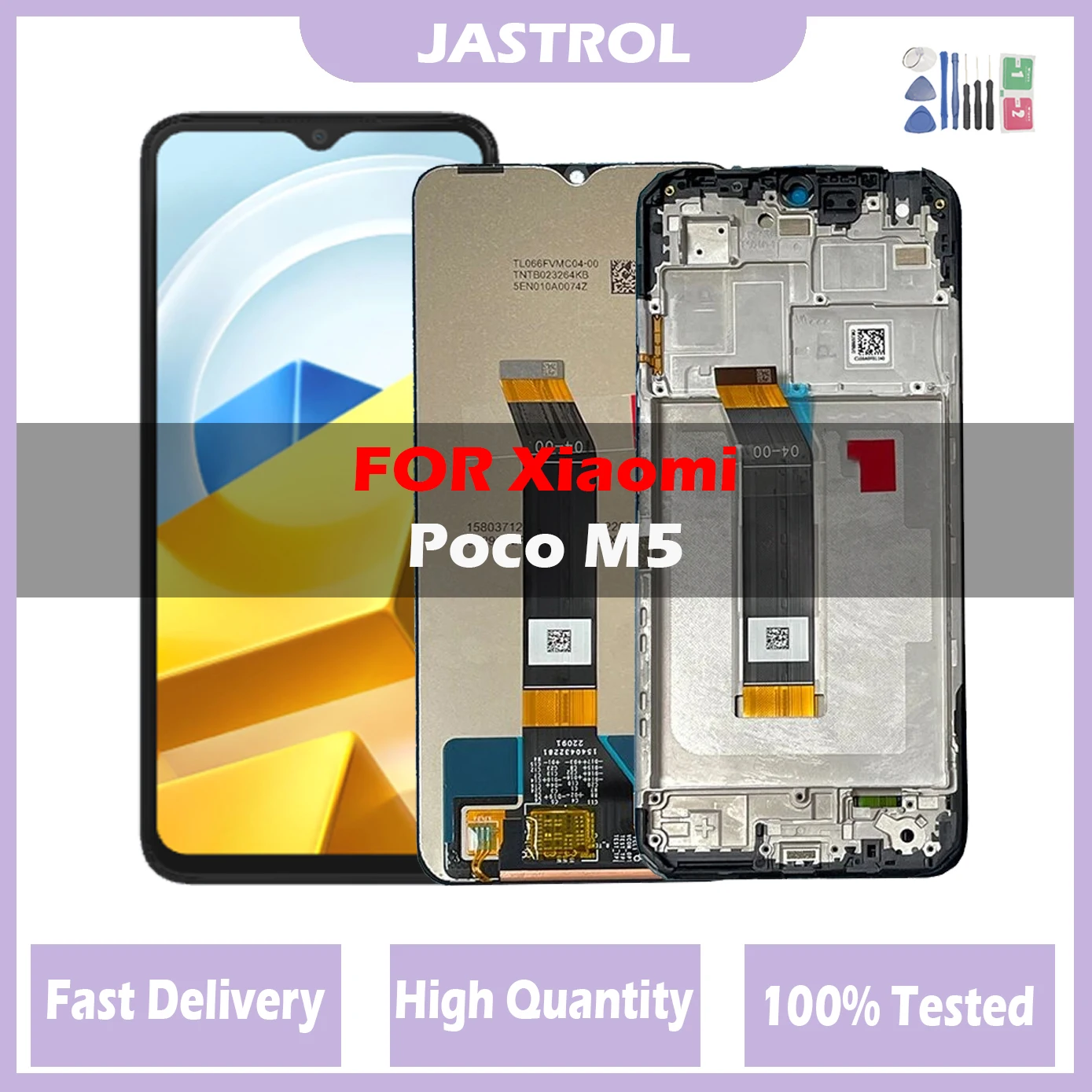 

6.58"Original NEW For Xiaomi Poco M5 LCD Display Touch Screen Panel Digitizer Assembly Replacement For PocoM5 22071219CG LCD