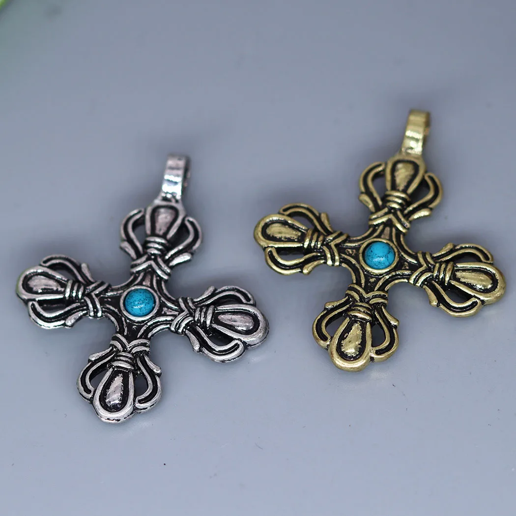 3Pcs/lot Norse Cross Viking Cross Norse Charm Pendant For DIY Necklace Earrings Handmade Jewelry Making