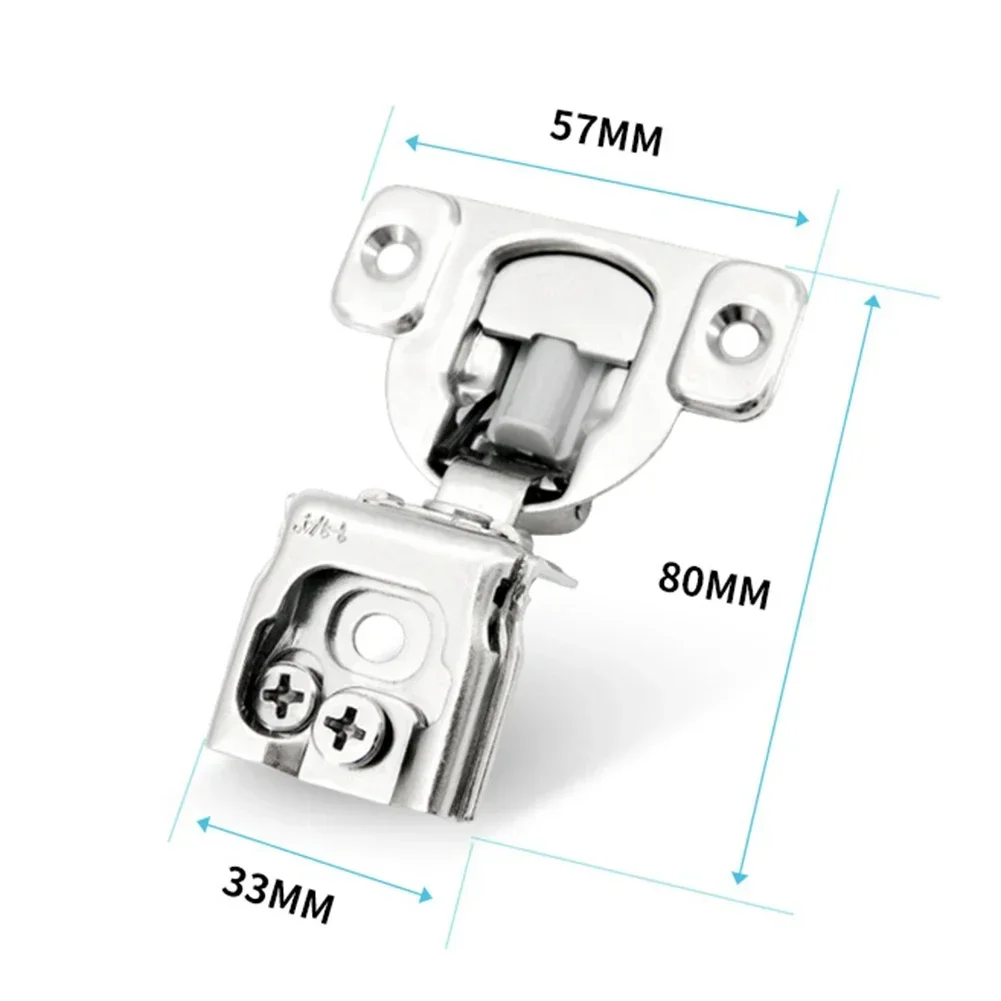 Kitchen Cabinets Hinges 6 Way Compact Concealed Hinges Damping Door Cushion Hinged Cabinet Silver Steel Simply