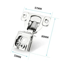 Kitchen Cabinets Hinges 6 Way Compact Concealed Hinges Damping Door Cushion Hinged Cabinet Silver Steel Simply