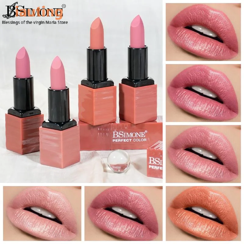 BSIMONE Multicolor Moisturizing Niche Non-Stick Cup Not Easy To Fade Long-Lasting Color Lipstick Matte Lip Gloss