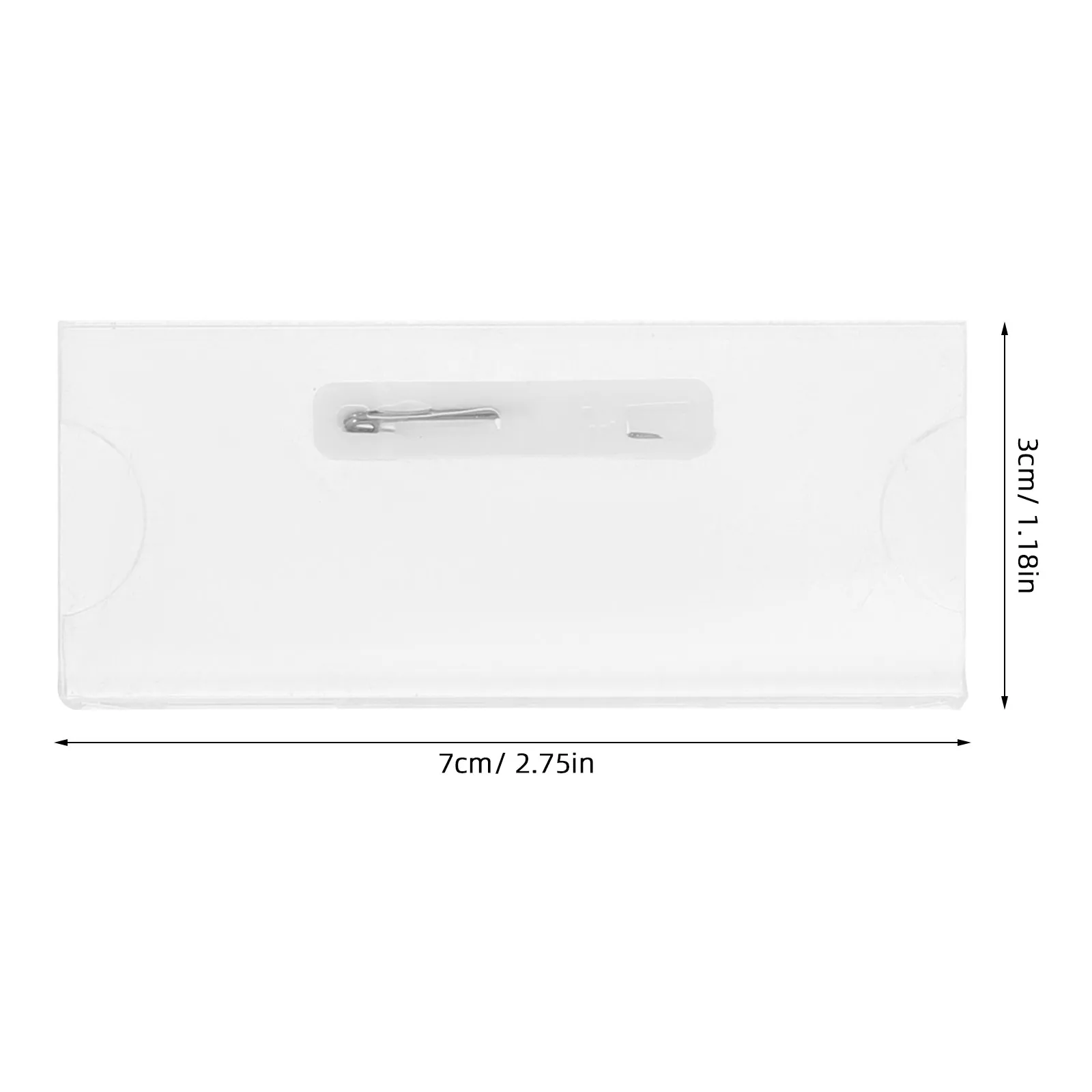 10Pcs Transparent Acrylic Name Tag Badge Holder Clear Blank Id Badge Insert for Office Conference Work Name Tags with Pins
