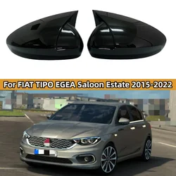 Pair Car Side Wing Mirror Cover Caps For FIAT TIPO EGEA 2015-2022 Rearview Mirror Cover Shell Case Trim Add on Car Accessories