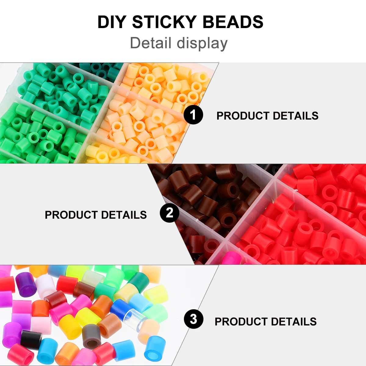 

Beads Puzzle Beans Lovely DIY Craft Fuse Balance Jigsaw for Kids