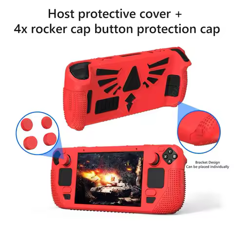 Case For Steam Deck Game Console Soft Protective Shell Steam Deck With Thumb Grip Cover Shockproof Anti-drop Cover