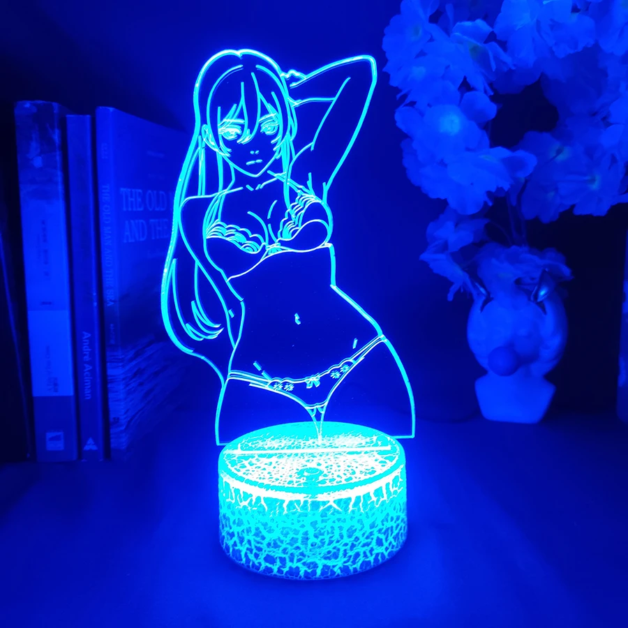 Hell\'s Paradise Yamada Asaemon Sagiri Anime Lamp LED Figure Laser Engraving Nightlight for Friends Mens Bedroom Decoration Sexy