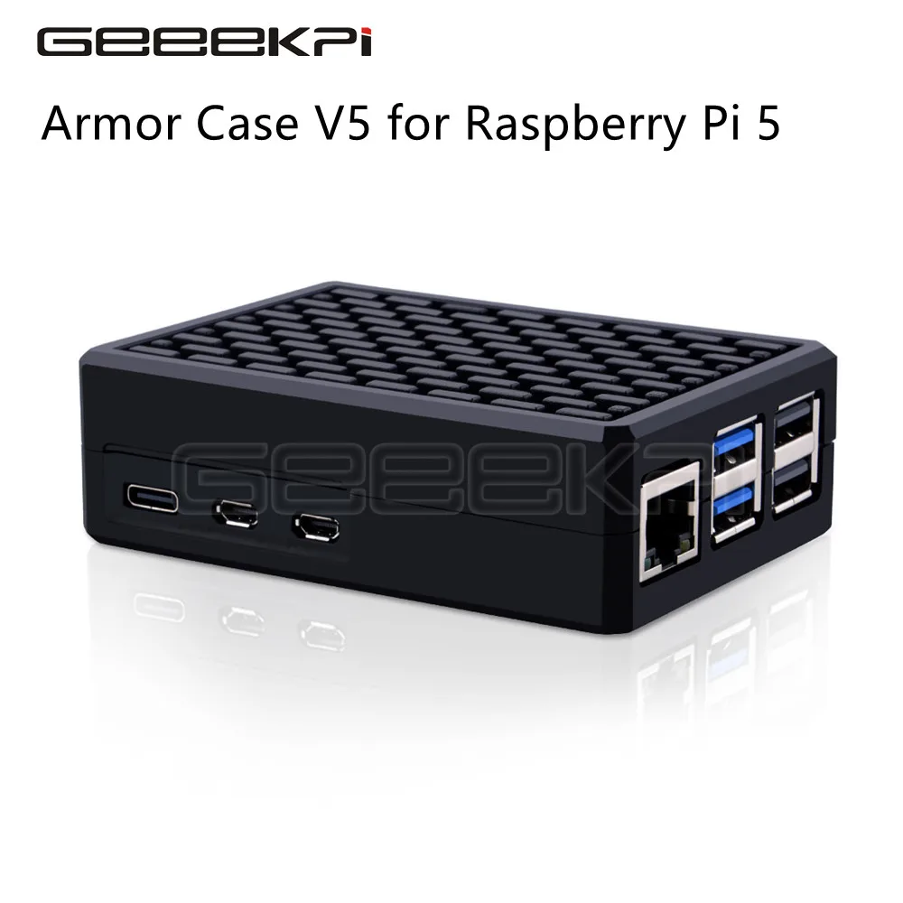 

GeeekPi Raspberry Pi 5 Case Metal Case Aluminum Alloy Passive Cooling Enlosure Shell