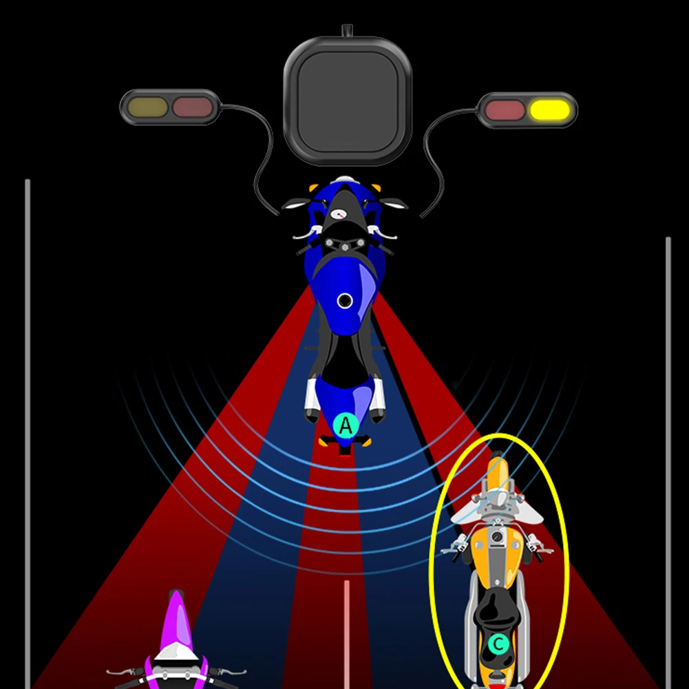 

Universal Wave Sensor Lane Change Assist System Lane Change Warning Safety System for All Motorcycles Accessories