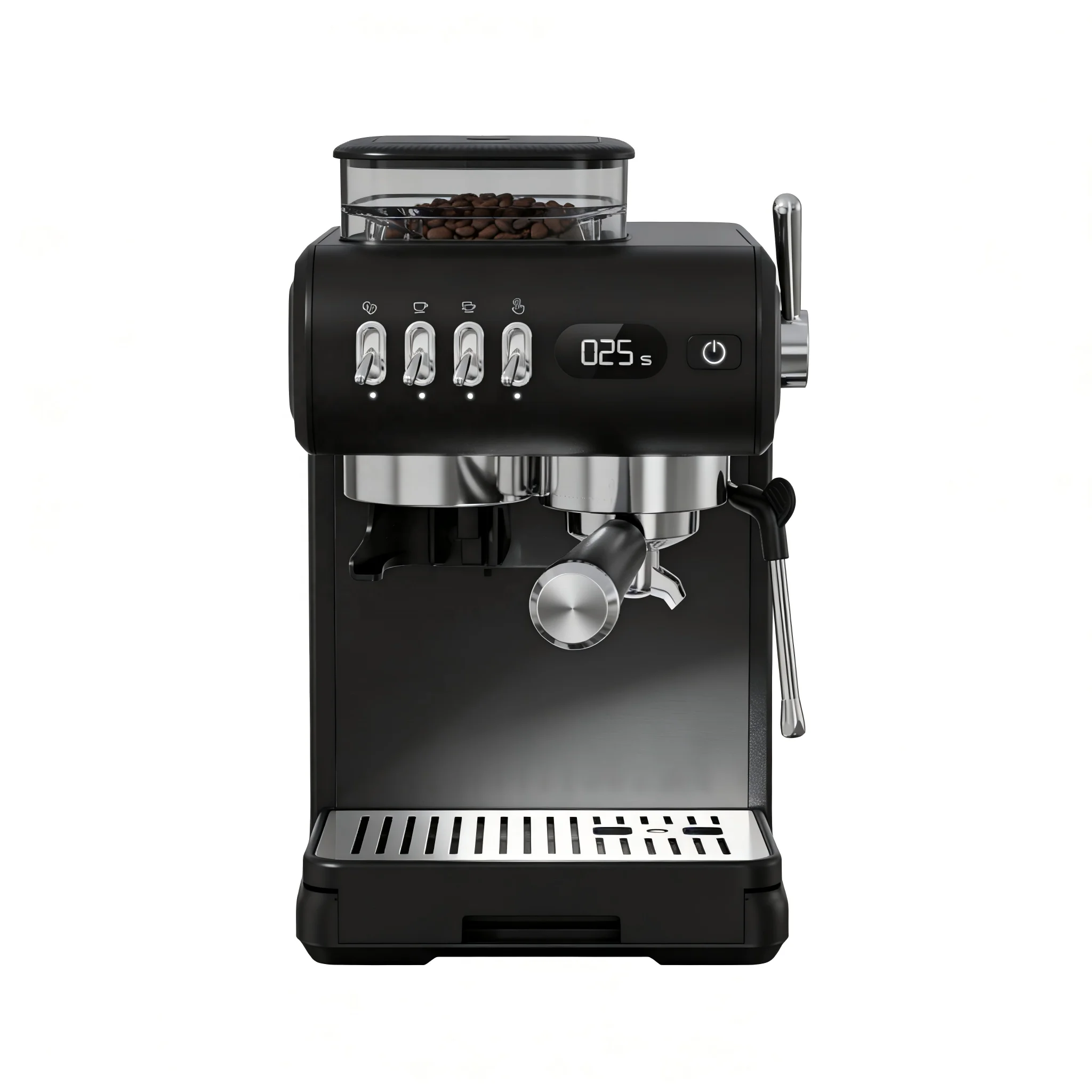 

20 Bar Programmable Espresso Machine with Coffee Grinder Milk Frother 1 8L Tank 20 Grind Settings Bean Cup Home