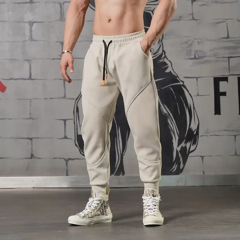 Plain Cropped Trousers Sweatpants for Men Autumn and Winter Cotton Loose Slacks Xxl New Items in Korean Y2k Gym Man Sports Pants