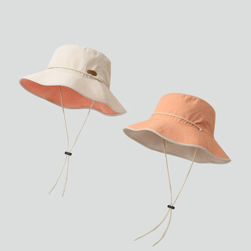 Fashion Summer Reversible Bucket Hat 9cm Wide Brim Sun Cap Quick Dry Outdoor Camping Hiking UV Protection Foldable Fisherman