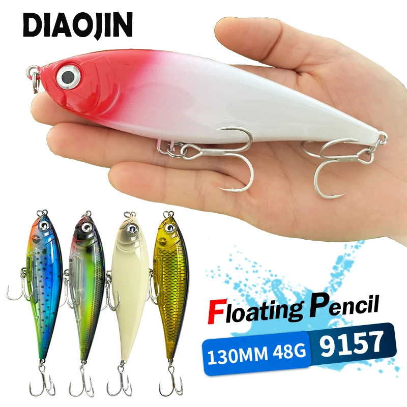 

130mm 48g Pencil Twitch Fishing Lures Saltwater Long Casting Wobblers Trout Fishing Pesca Trolling Hard Bait Inshore Twitchbait