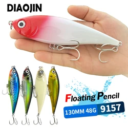 130mm 48g Pencil Twitch Fishing Lures Saltwater Long Casting Wobblers Trout Fishing Pesca Trolling Hard Bait Inshore Twitchbait
