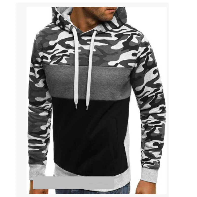 Spring Autumn Hoodies Coat Long Sleeve Men's Camouflage Outwear Male Sportwear Slim Fit Hooded Sweatershirts for Man MY112