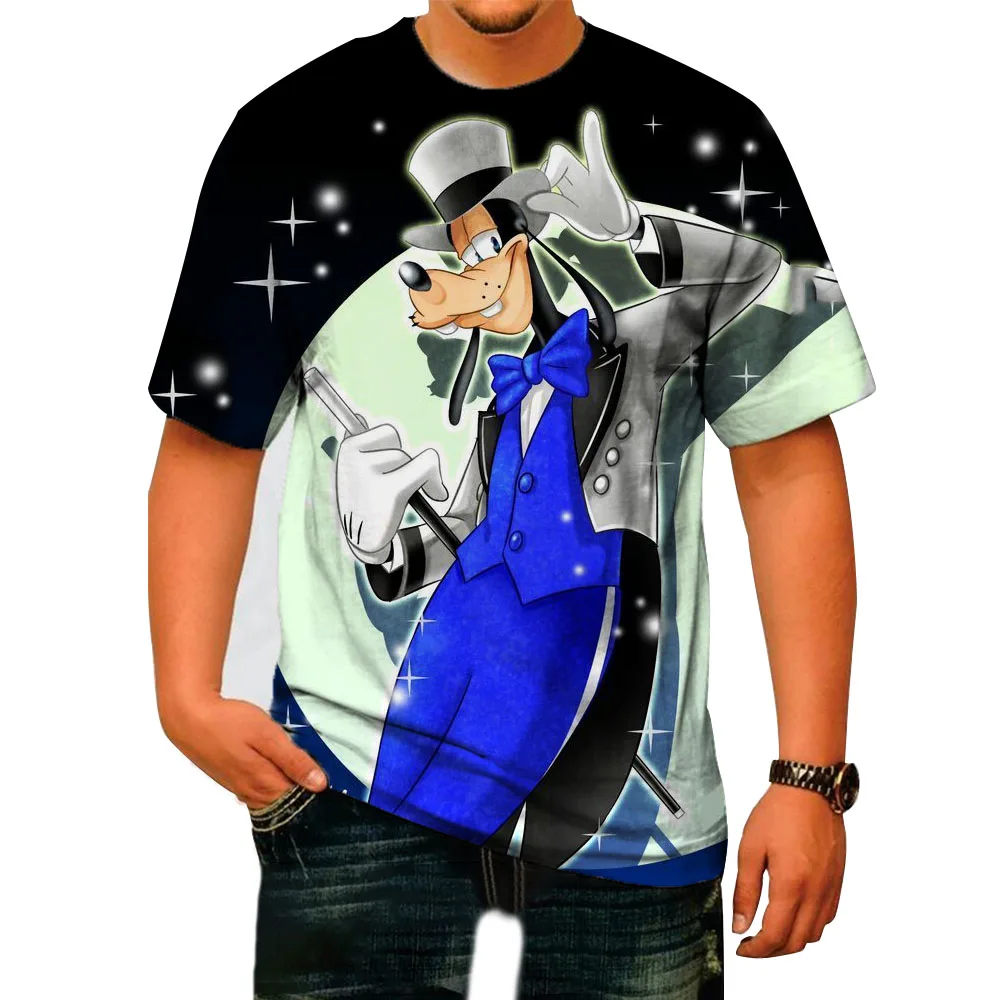 

2024 Men's T-shirt Short Sleeve Tees Men's Loose T-shirt Men's Tops New Brand Men's Disney Goofy Print T-shirt Camisetas