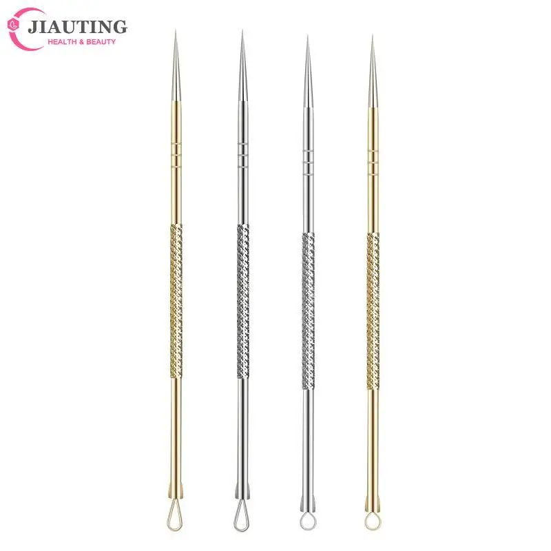 Aghi per la rimozione dei punti neri del brufolo del punto nero per la spremitura del cucchiaio dello strumento dell'acne per la pulizia del viso estrattore dell'orecchio detergente per pori cura della pelle