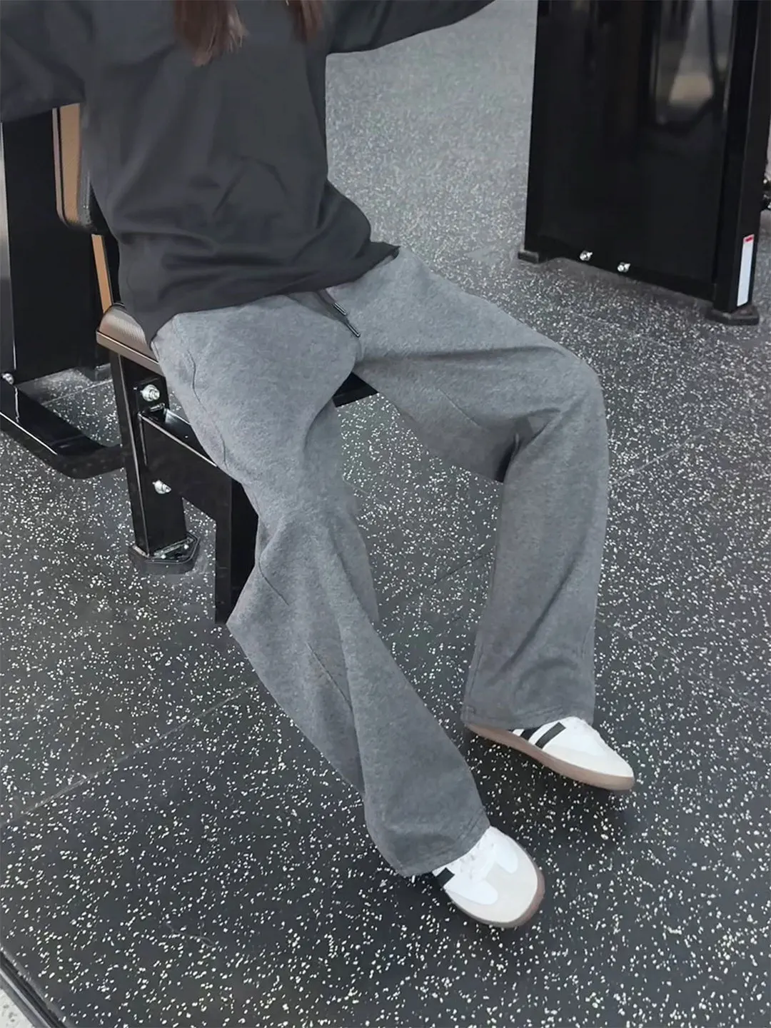 

Мужские спортивные штаны с глубокими глазами и тяжелыми изогнутыми лезвиями, утягивающие драпированные прямые повседневные свободные спортивные штаны на подкладке Fce