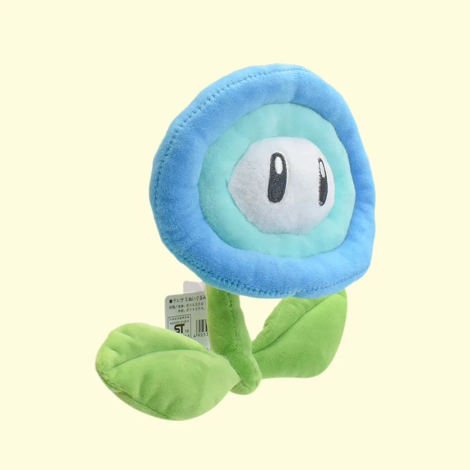 Super mario girassol estrela amarela laranja chama flor azul gelo flor pentagrama simulação boneca de pelúcia