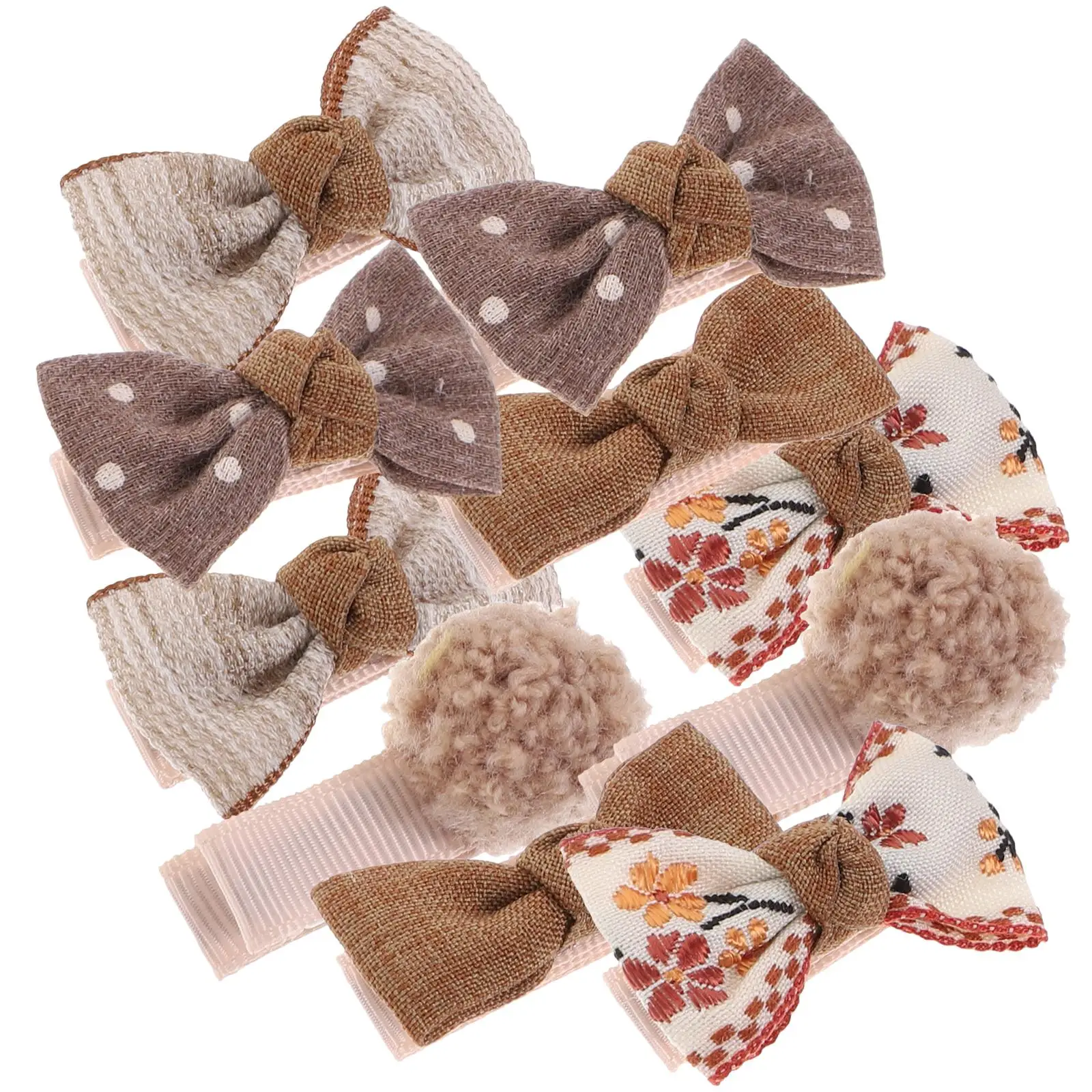 

10 Pcs Clips Decorative Bows Fabric Hair Clips For Girls Barrettes Lightweight Hair Decoration Durable Accessories Gifts
