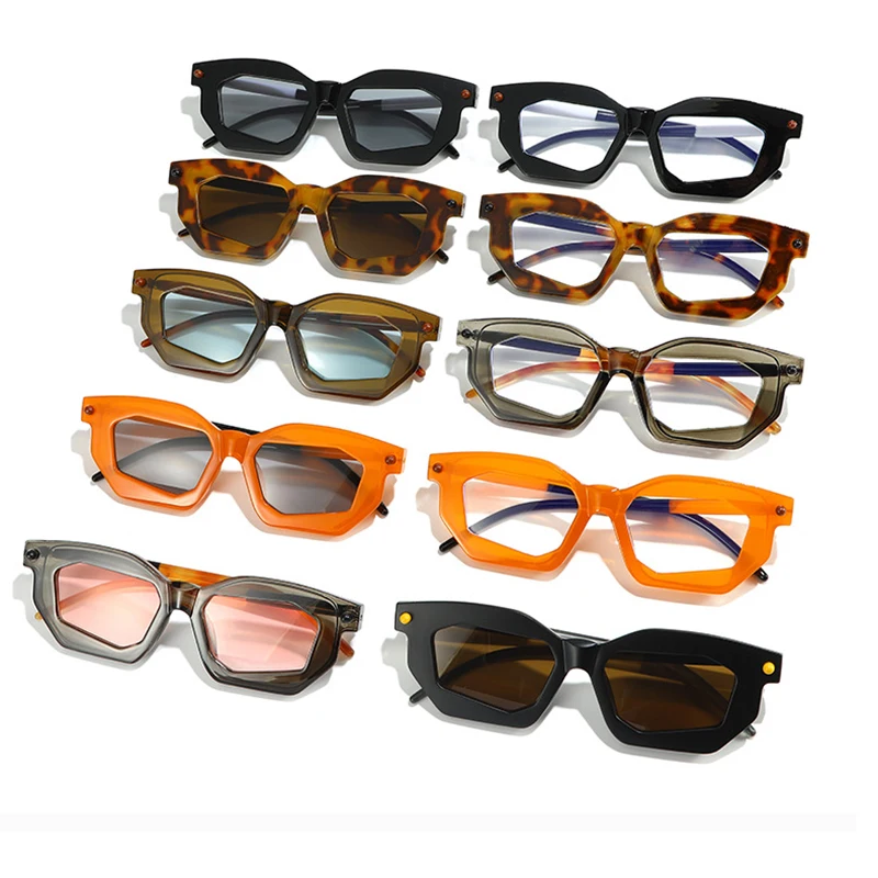 دروبشيبينغ موضة جديدة للرجال والنساء تصميم فريد من نوعه على شكل نظارات شمسية شخصية للتصوير في الشوارع نظارات شمسية كلاسيكية #3