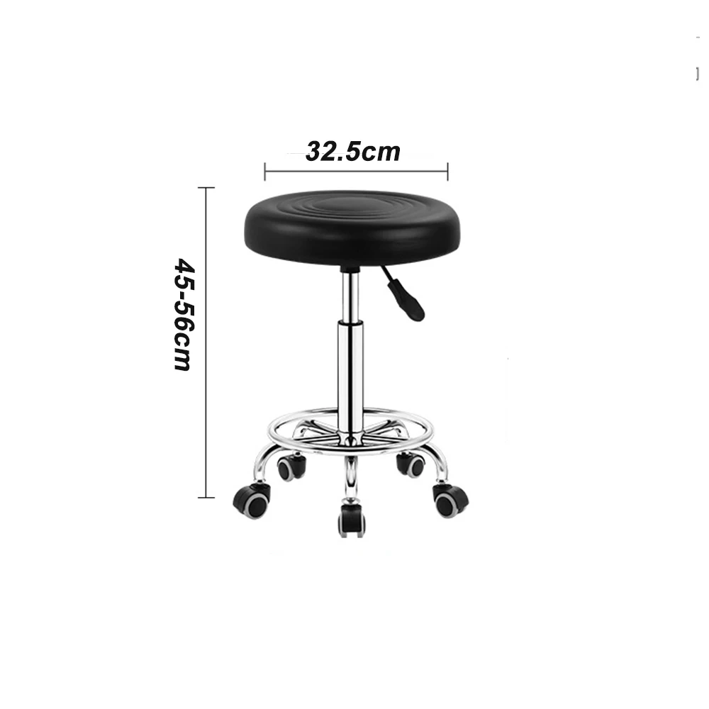 1 Pcs Bar stool  chair Barber shop stool Fashionable adjustable stool Roller skating rotating stool Laboratory Beauty Salon