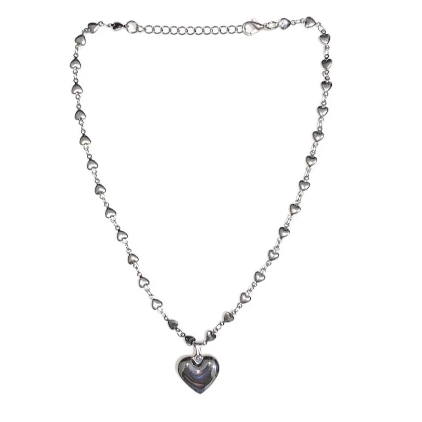 Lcr الأوروبية والأمريكية نمط جديد Ins الحد الأدنى العصرية القلب سلسلة بدلاية قلادة تنوعا العصرية الفولاذ المقاوم للصدأ الترقوة قلادة الأبيض K