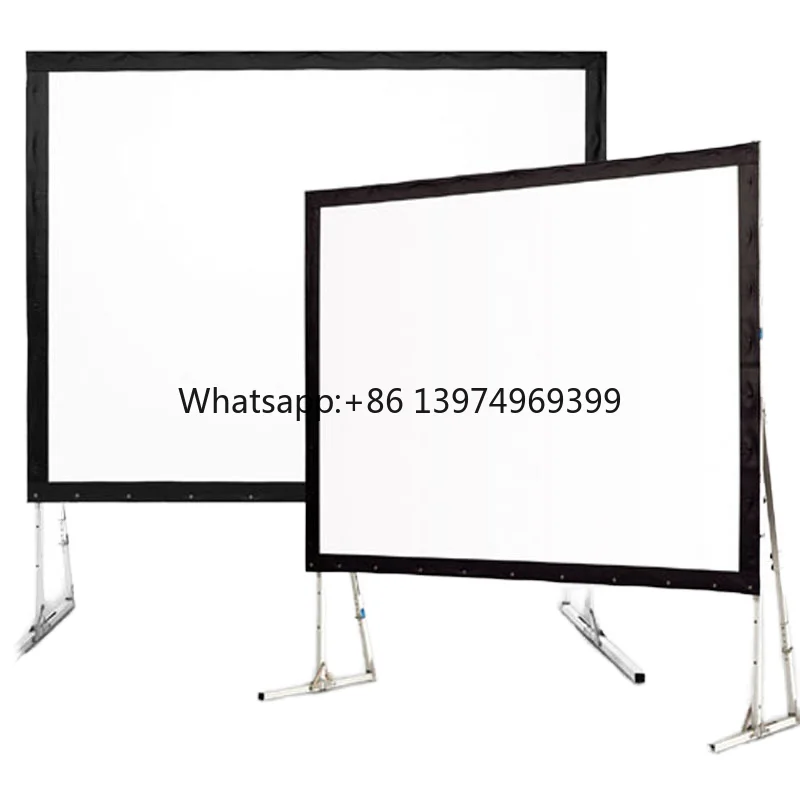 60-400 Inch Portable Projector Screen Fast Fold 4K HD 3D Projection Canvas for Outdoor Large Show