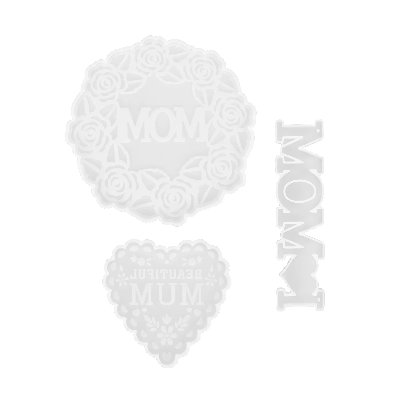 

3Pcs Coaster Molds DIY Silicone Cup Mat Mold Durable Handmade Craft Tool for Mother's Day Gifts Coaster Mold DIY Accessory