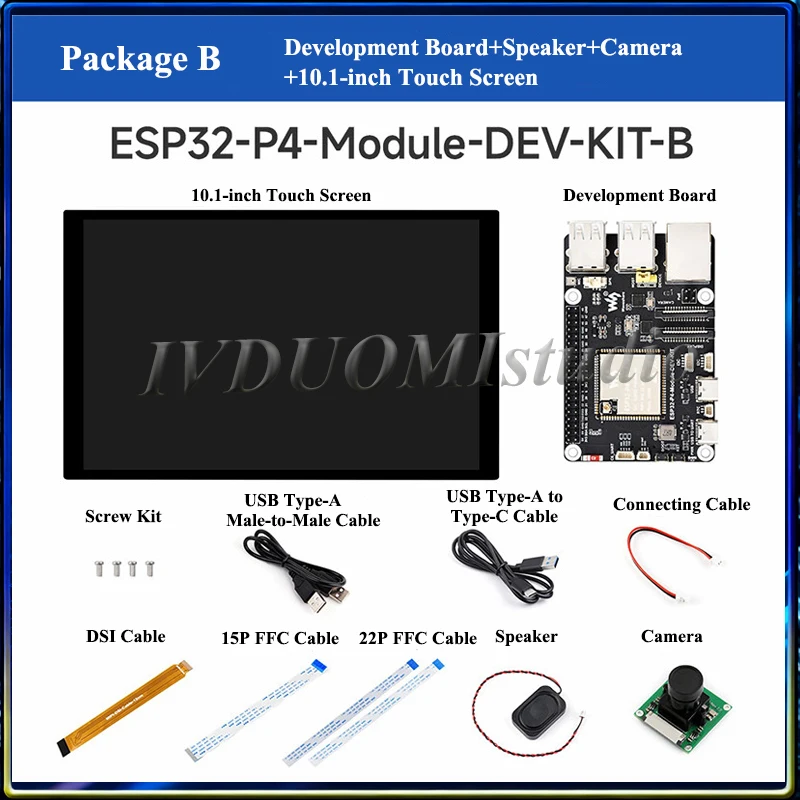 

ESP32-P4-Module Development Board with ESP32-C6 WiFi 6 Bluetooth 5 BLE MIPI CSI DSI RJ45 USB PoE Port High-performance DEV-KIT