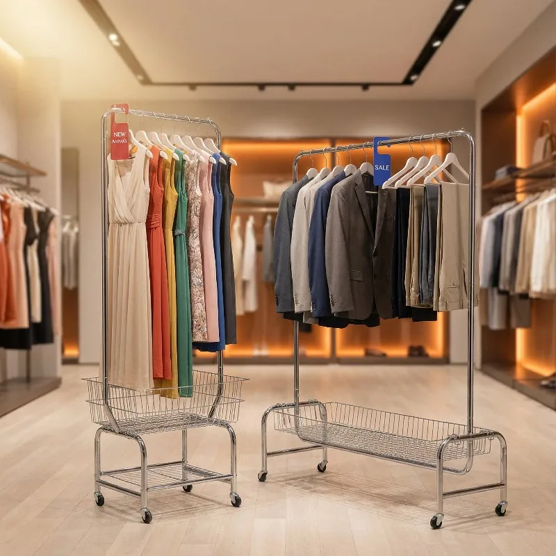Drying Shelf Clothes Stand Jacket Garment Modern Wheel Organizer Coat Rack Designer Drying Appendiabiti Da Parete Furniture Home