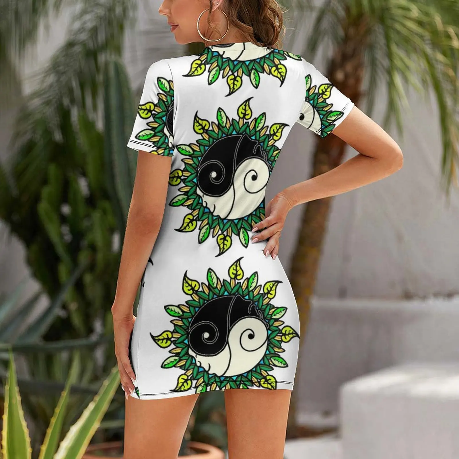 SNAIL BALANCE YIN YANG Short Sleeved Dress summer dress woman 2025 Party dresses for women