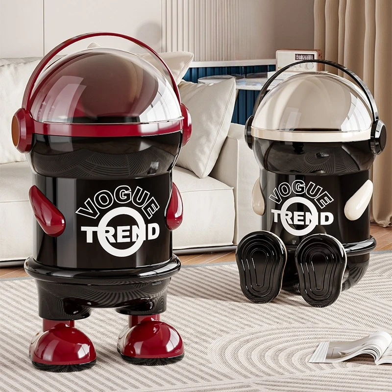 Trash can household astronaut living room light luxury high-end flip large capacity kitchen bedroom bathroom high value