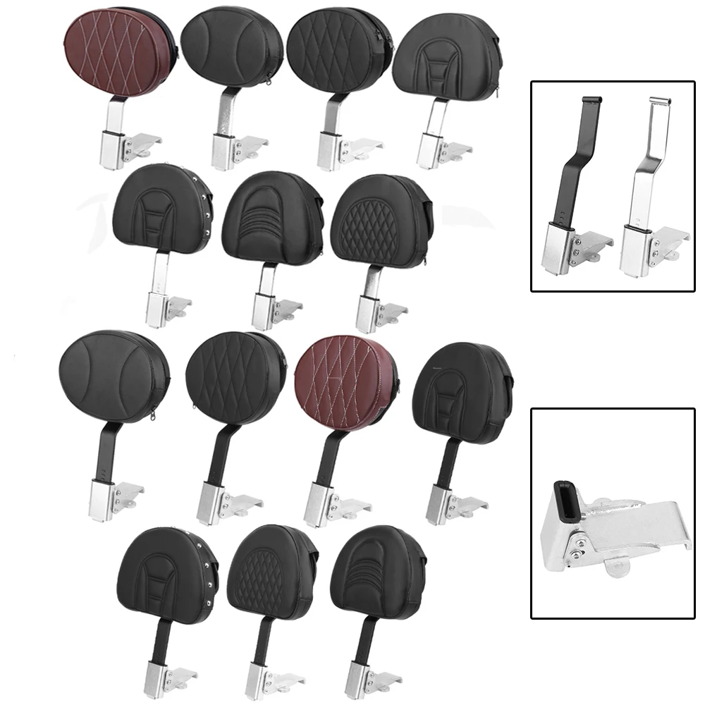 

For Victory 10-17 Cross Country 10-14 Cross Road 12-13 Hard-Ball Adjustable Motorcycle Front Backrest Plug-In Driver Rider Seat