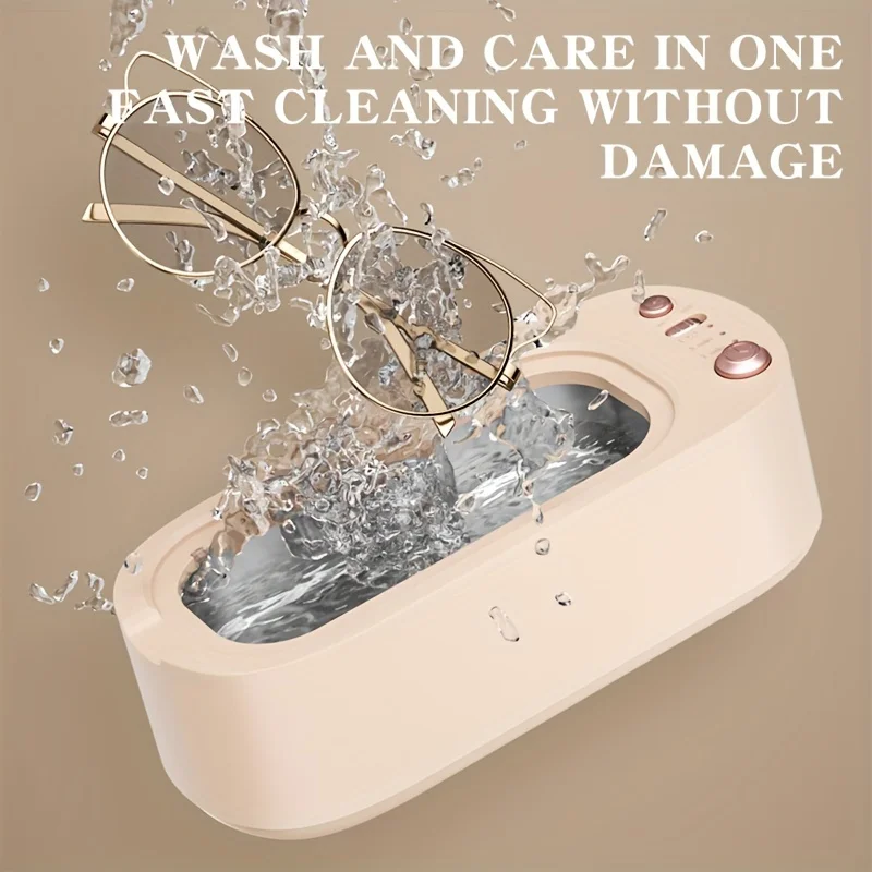 Ultrasonic Cleaner High-Frequency USB Rechargeable with Strength Adjustment And Timing Feature for Household Jewelry Cleaning