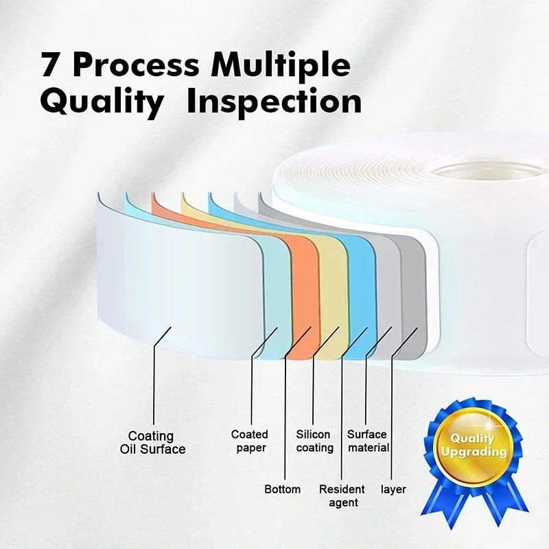 1Roll Niimbot B21 B1 B3S Printer Label Paper Roll White Sticker Print Papers Rolls Tear-proof Water Oil-proof Adhesive