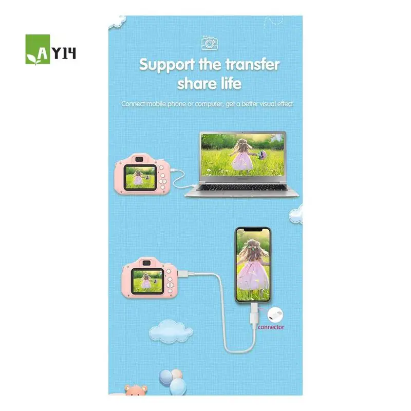 

AY14-детская камера для фото, видеоигр, фотофильтр, рамка, многофункциональная портативная кобура для камеры, прочная синяя