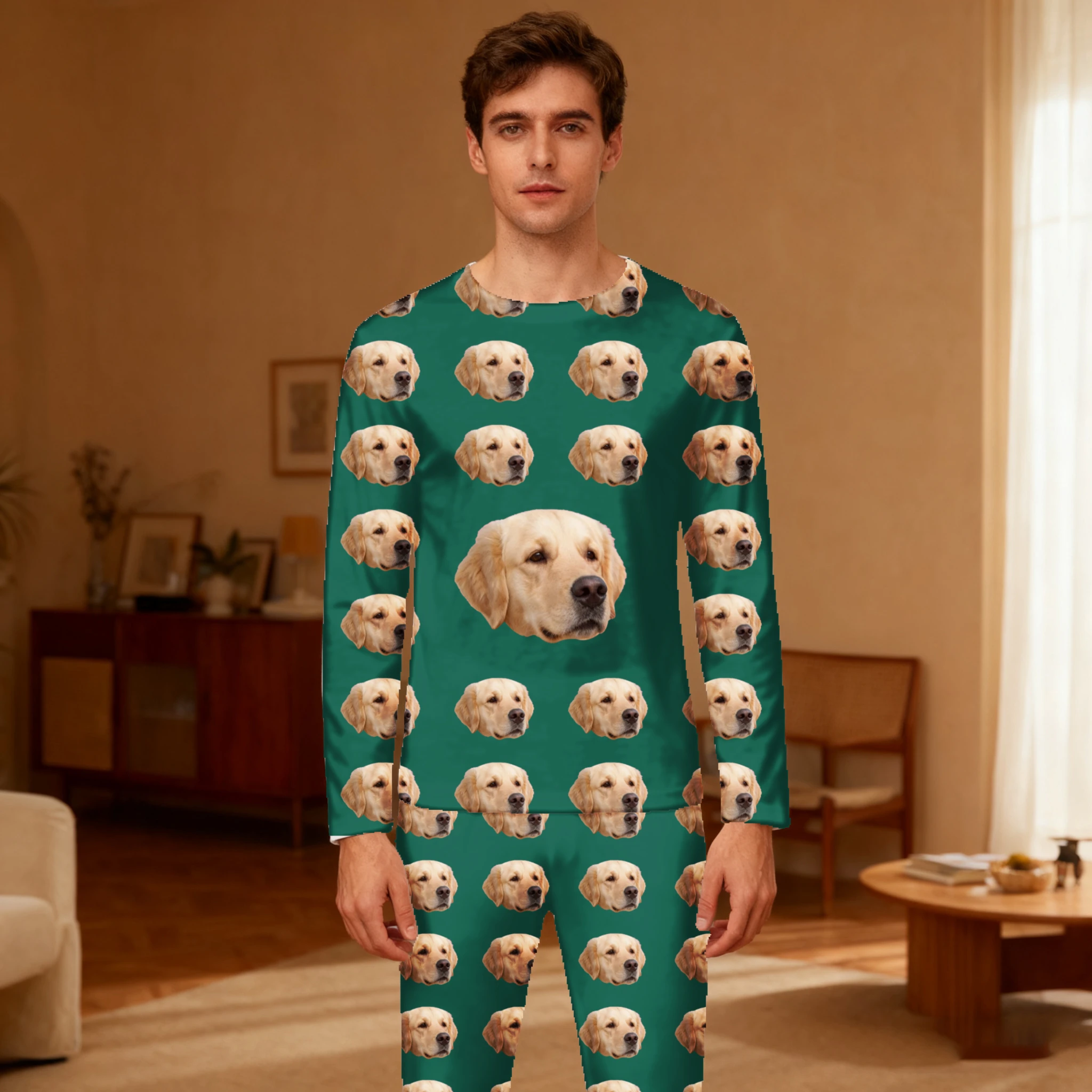 Custom Christmas Face Family Pajama Sets Personalized Photo Homewear Set